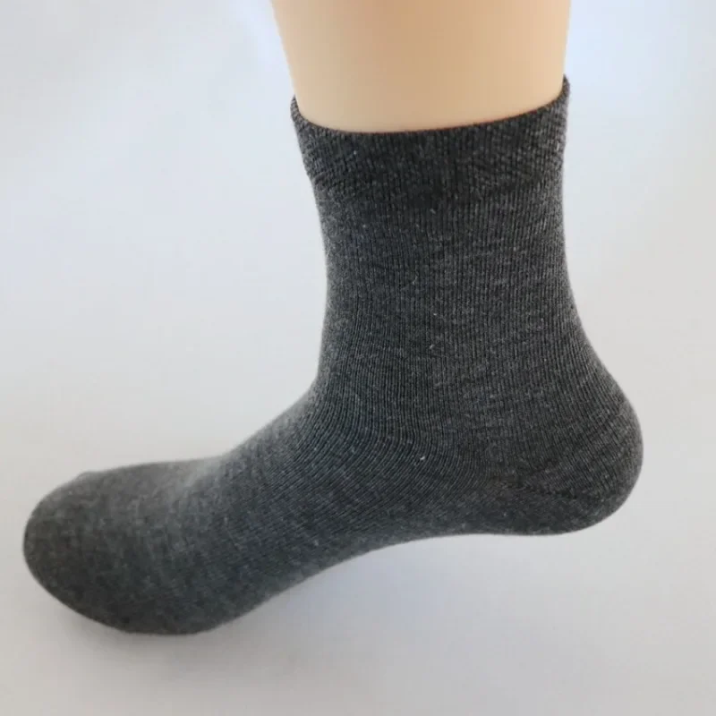 1 pair of men's socks single-piece packaging pure cotton solid color single-piece autumn and winter cylinder packaging