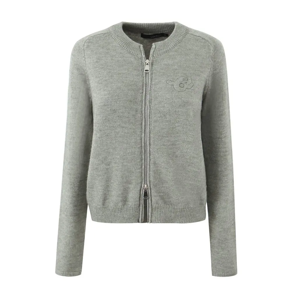

Design Sense Women's Knitted Cardigan Korean Style Elegant Casual Sweater Jacket Age-reducing All-match Autumn