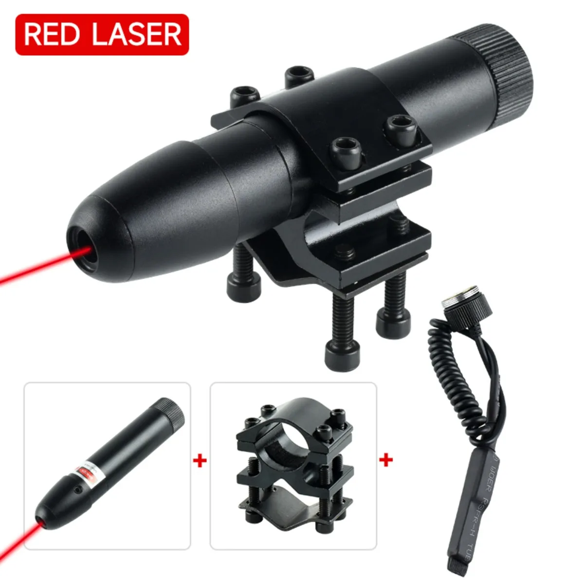 Taktisches Metall-Red-Green-Dot-Laserzielgerät, einstellbarer Jagd-Kalibrator für Picatinny-Schiene, 20-mm-Montage – Detail 9