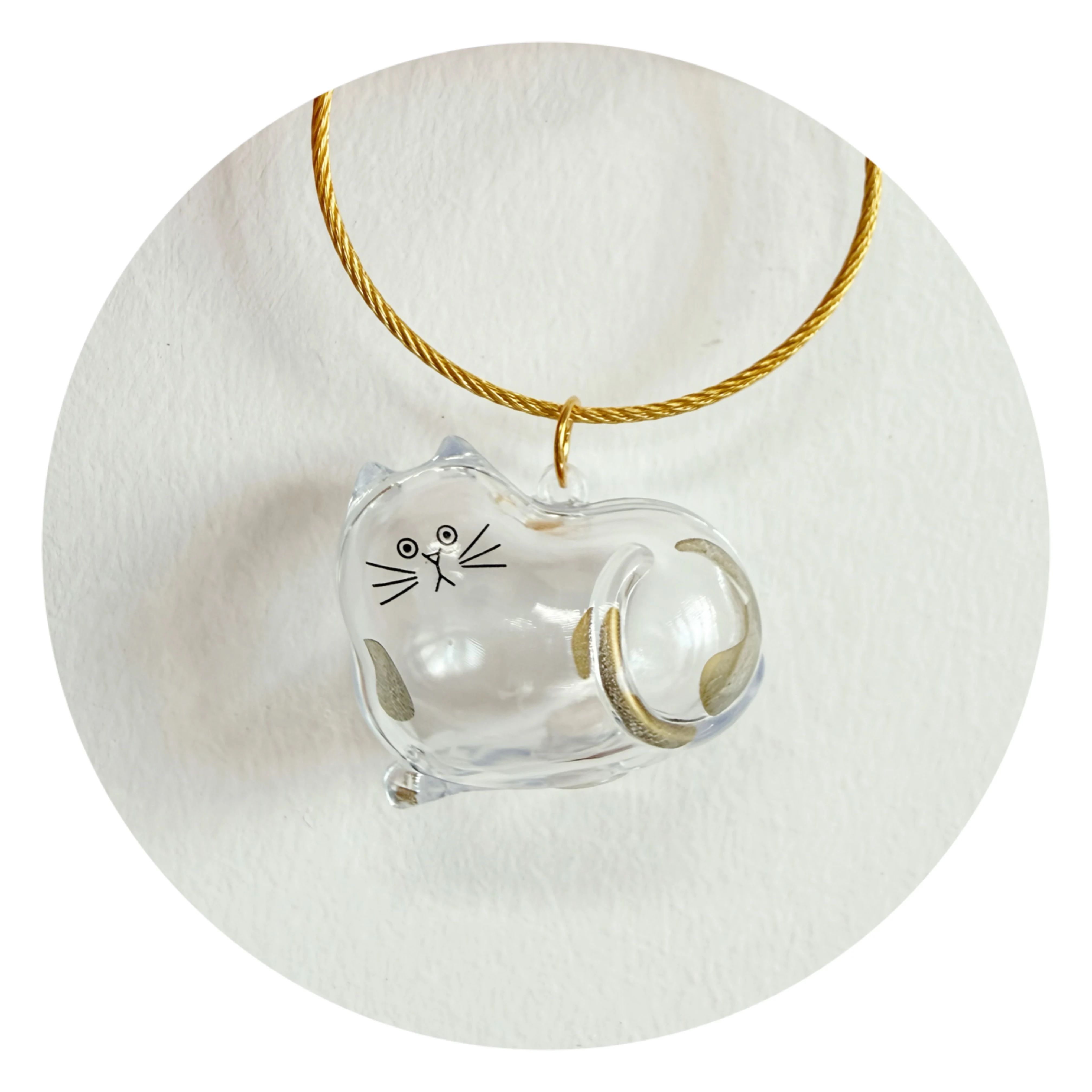 Transparent Dog Shaped Keepsake Pendant, Memorial Gift