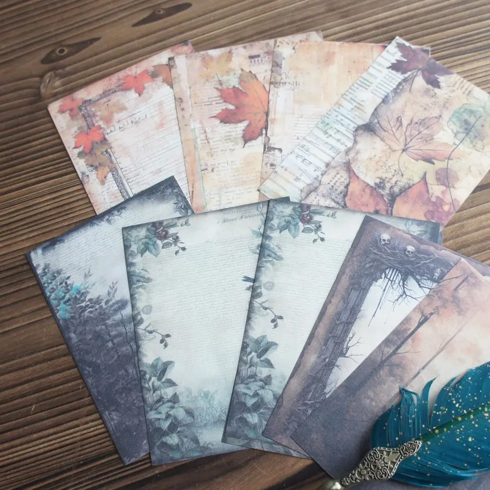 

20 Sheet Dark Mystery Fairy Tale Forest Design Paper Gift Tag Gift Decoration Scrapbooking DIY Background Paper