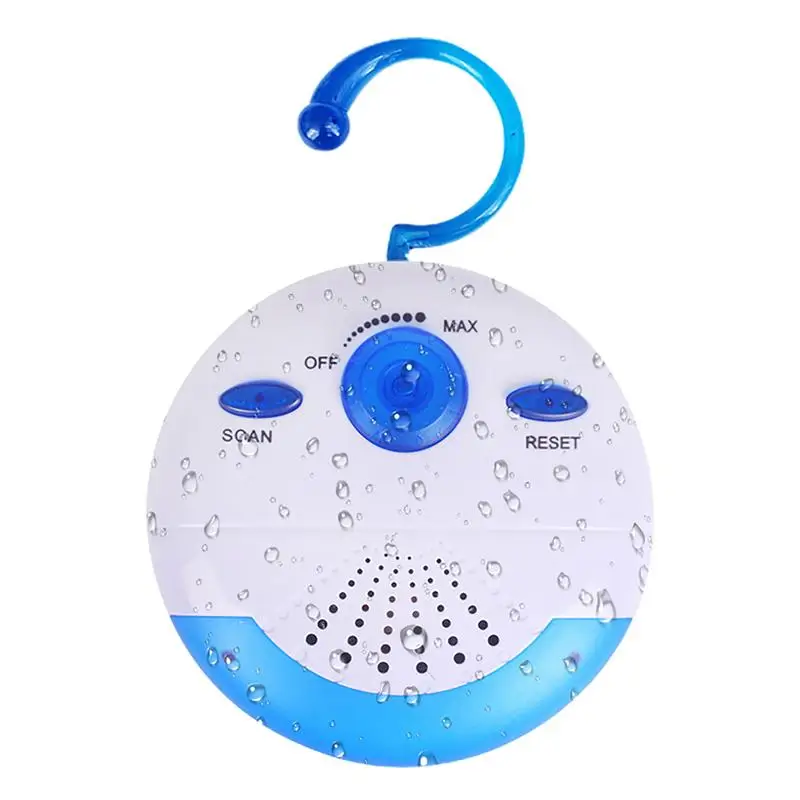 Waterproof Shower Radio Splash Proof AM FM Radio Mini Portable Loud Stereo Sound Bathroom Speaker For Home Beach Bathroom