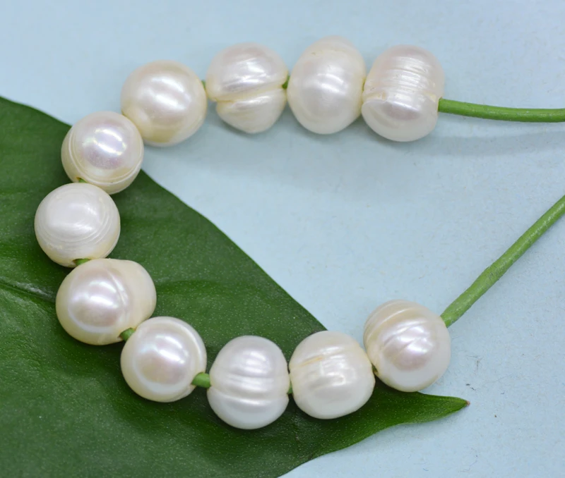 

500pcs/lot 10mm White freshwater pearl with 2mm hole loose pearl beads