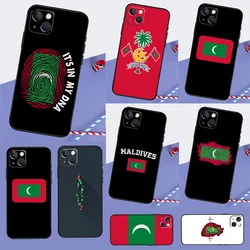 Maldives Flag Phone Case For iPhone 16 15 11 12 13 14 Pro Max Mini XS XR X 7 8 Plus Soft TPU Cover