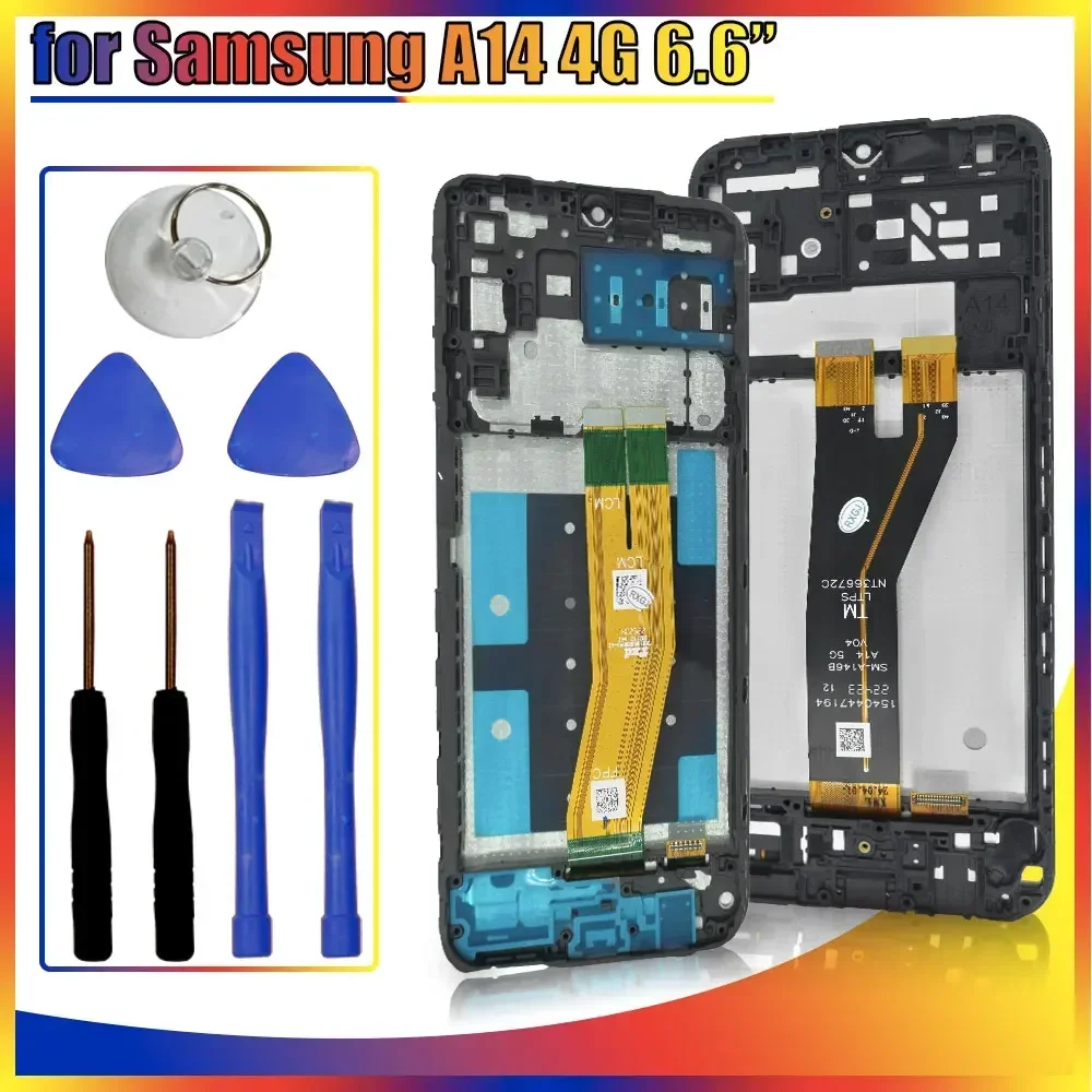 100% Tested LCD for Samsung Galaxy A14 4G LCD Display Touch Screen Digitizer Replacement for Samsung A145F A145M A145P A145R LCD