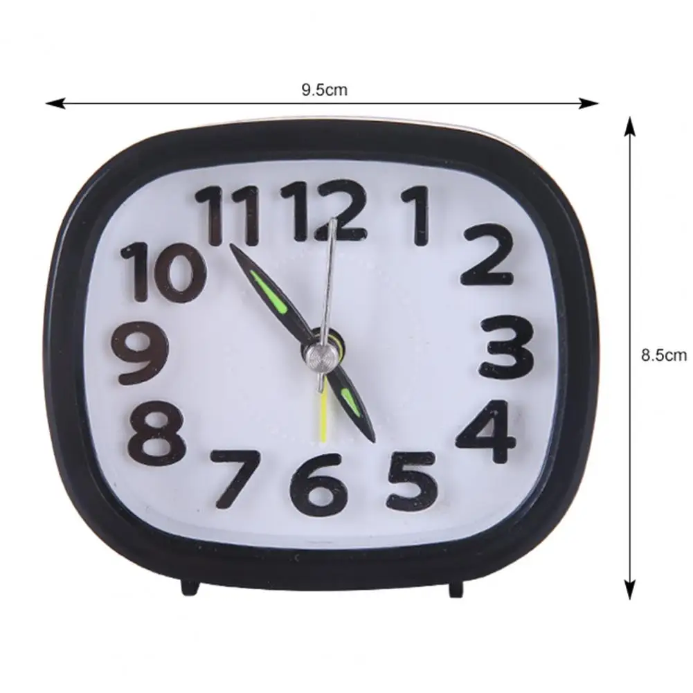 Analog Clock Plastic Desk Clock Battery Powered Long-lasting  Modern Portable Silent Desktop Analog Clock