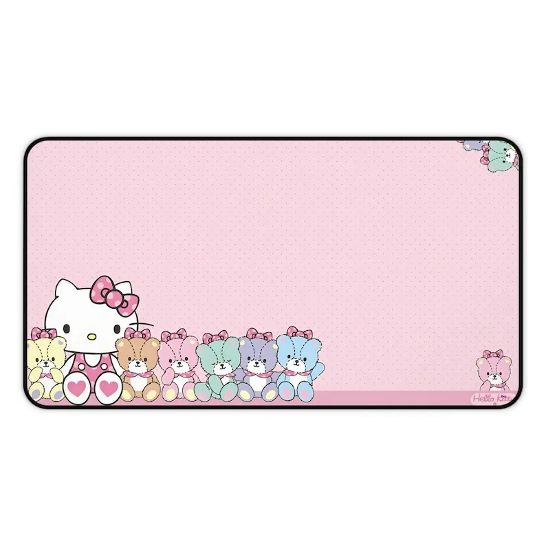 ハローキティ マウスパッド |   レインボーパステルテディベア ハローキティ |   サンリオ デスクマット ゲーミングセットアップ |   コケット キュート カワイイ RGB エステティック