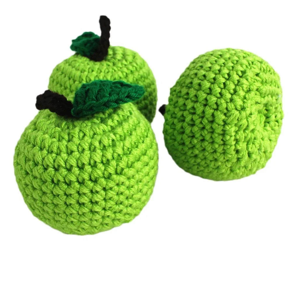Kids Photography Props Hands - Crocheted Wool Fruits & Vegetables Gifts