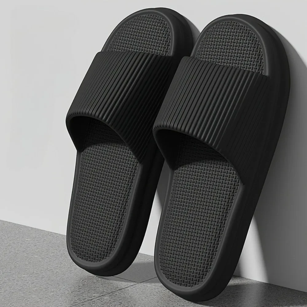 Men Summer Silent Slippers Indoor Home Bathroom Anti-Slip Soft EVA Sole Odor-Proof Sandals for Women Comfort Lightweight