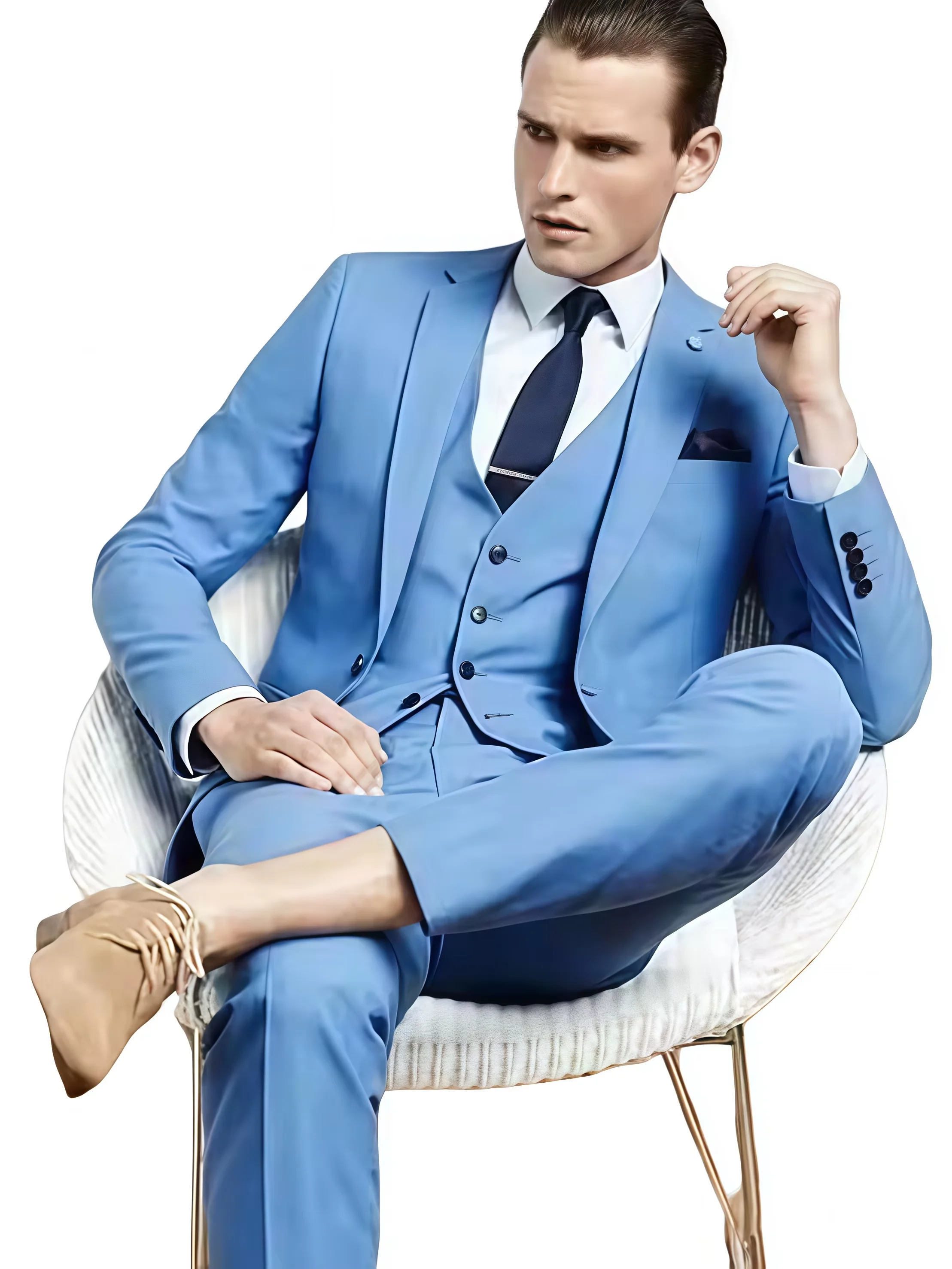 

Men's suit, business formal wedding, best men's sports jacket, groom's coat, tailcoat, slim fit jacket, vest, pants