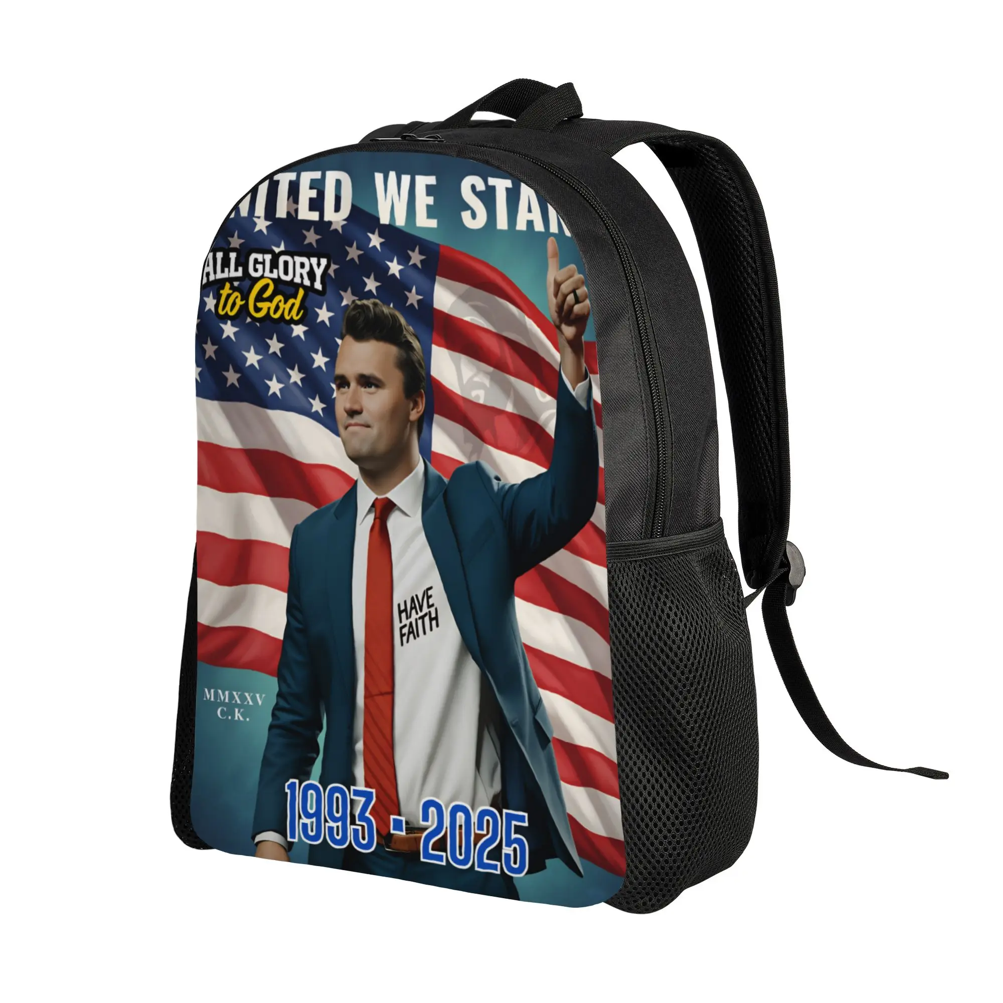 Rest in Peace Charlie Kirk Legends Backpack  Youth Polyester Hiking Backpacks Big Pretty High School Bags Rucksack