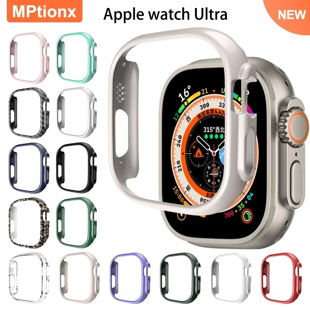 Funda de reloj para Apple Watch Ultra 49mm, funda protectora dura de PC, parachoques de marco hueco para iwatch Series Ultra 2, accesorios