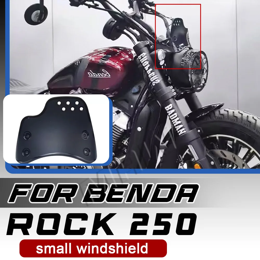 Aftermarket Retro Headlight Cowl Small Windscreen, Headlamp Grill Guard Decor Parts For BENDA ROCK 250 Motorcycle
