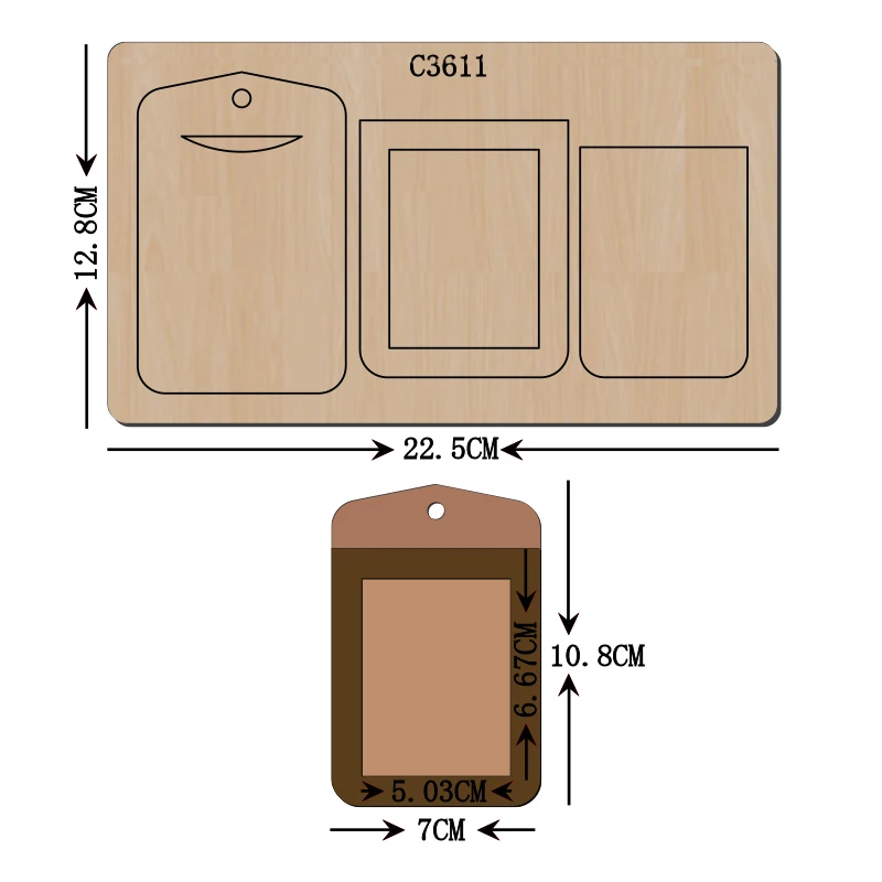 De madeira morre para scrapbooking, corte morre, c3611, novo