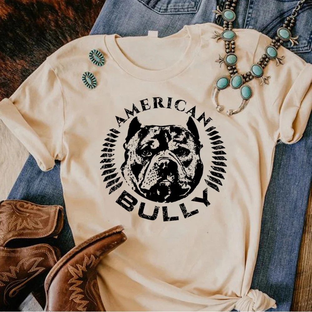 

Футболка American Bully женская с графическим принтом, дизайнерская рубашка с принтом манга, в стиле Харадзюку