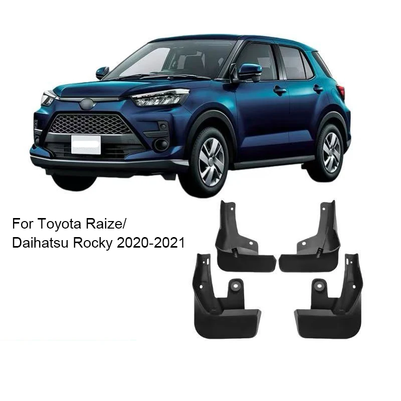 4Pcs Car Mud Flaps For Toyota Raize For Daihatsu Rocky 2020-2021 Splash Guards Mudguard Fender Accessories