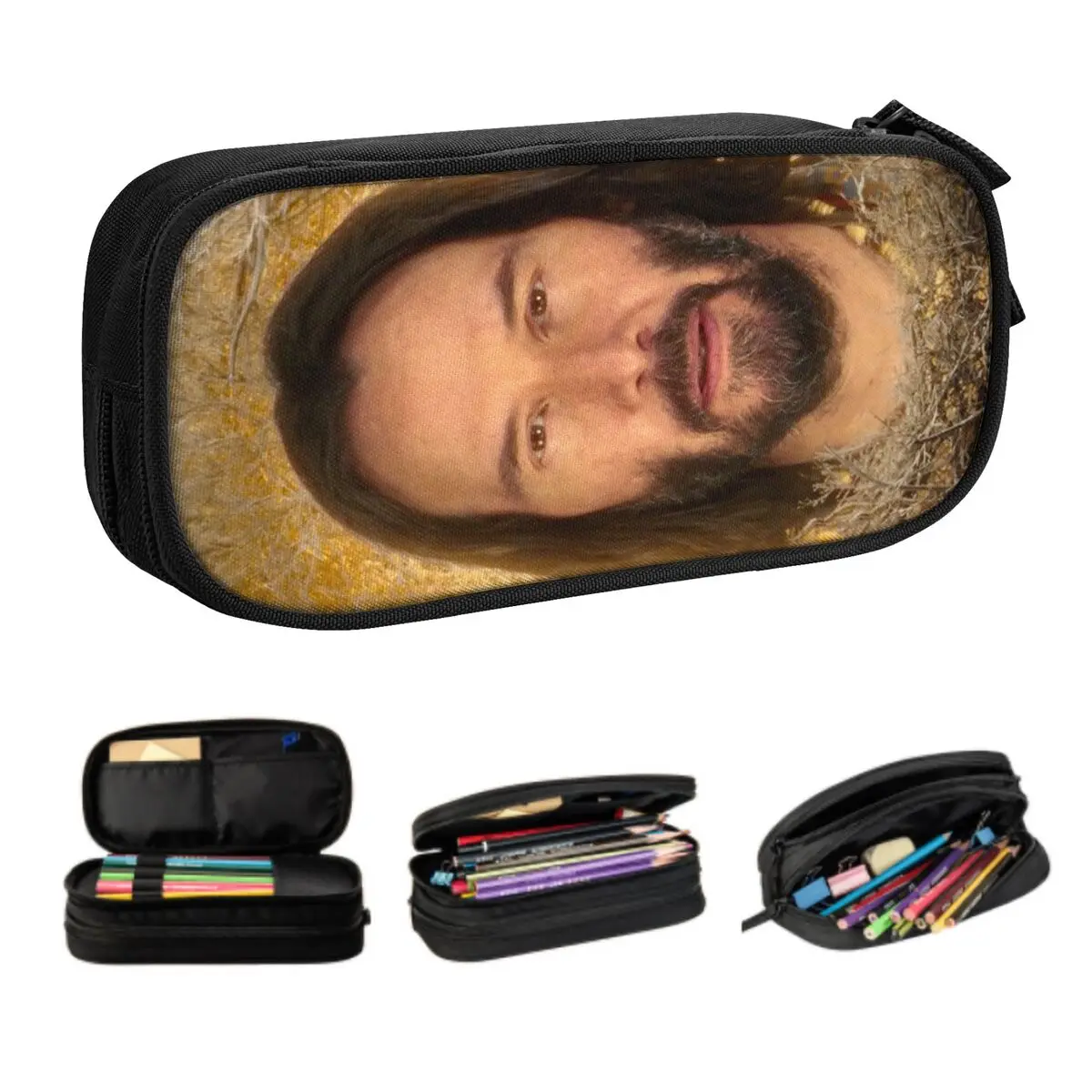 Customized Keanu Reeves Cute Pencil Case Boy Girl Large Capacity Famous Actor John Wick Pencil Box Student School