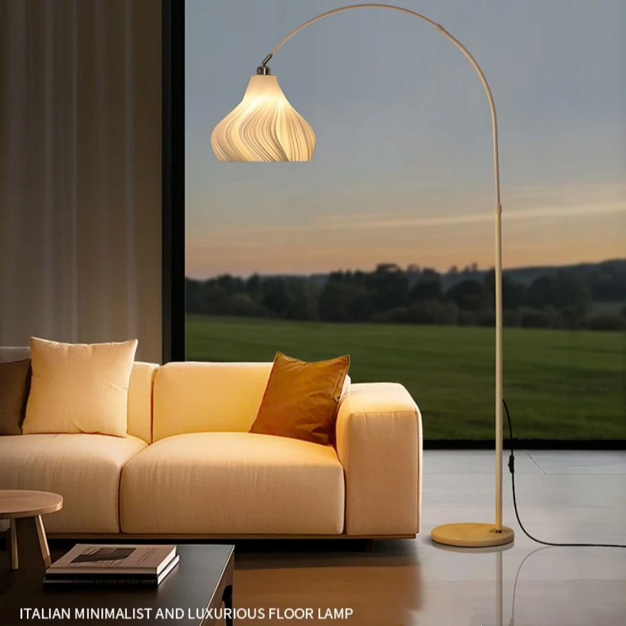 2026 New Fishing Floor Lamp Living Room Bedroom Sofa Kid Room Height Adjustment Skirt Hem Style Fishing Floor Light Home Decor
