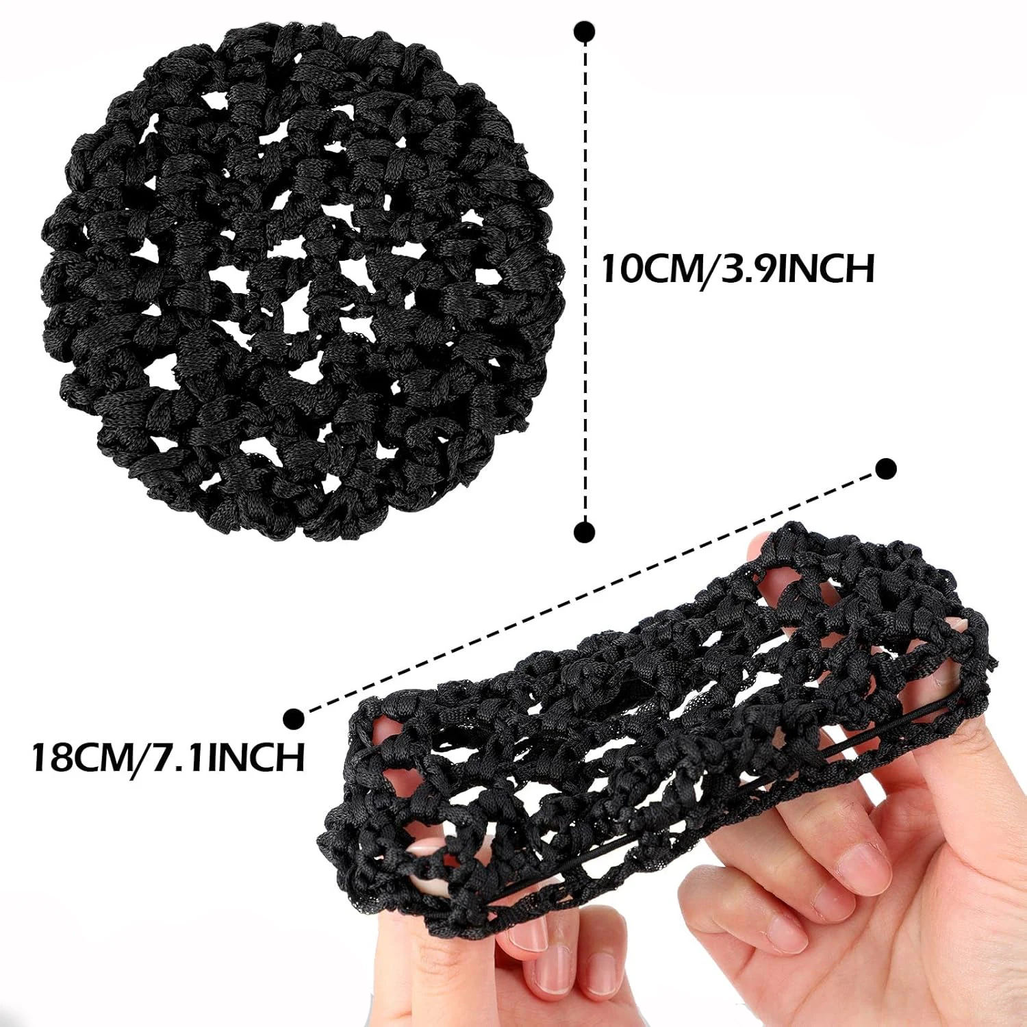 Black Ballet Bun Covers - Hair Nets for Dancers