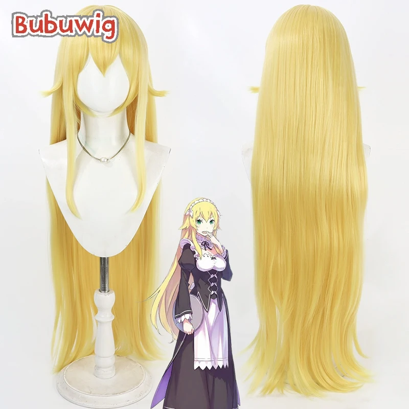 

Bubuwig Synthetic Hair Frederica Baumann Cosplay Wigs Re:Zero − Starting Life in Another World 100cm Blonde Wig Heat Resistant
