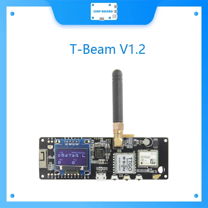 

T-Beam V1.2 ESP32 433/868/915/923Mhz WiFi Bluetooth Module ESP32 GPS NEO-6M SMA 18650 Battery Holder With OLED