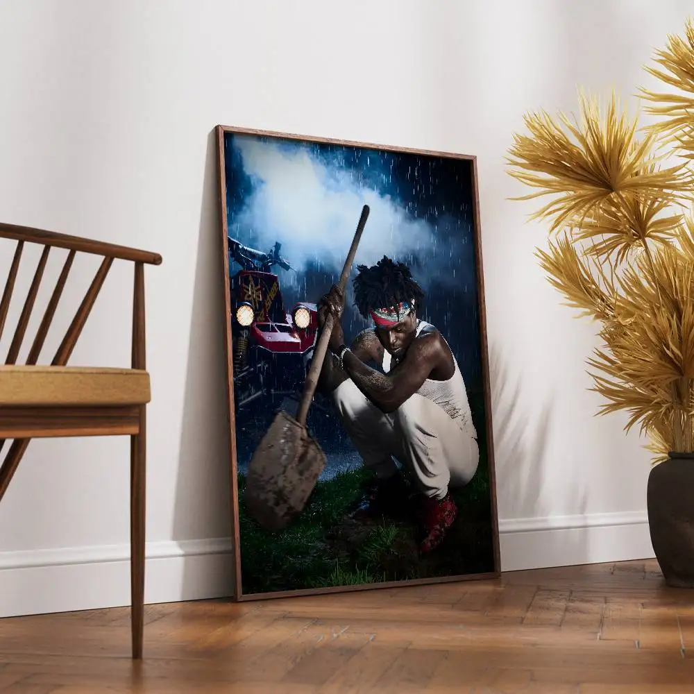 ملصق K-Kodak Black Just Getting Start ملصق فني ذاتي اللصق مقاوم للماء لغرفة بار القهوة #4