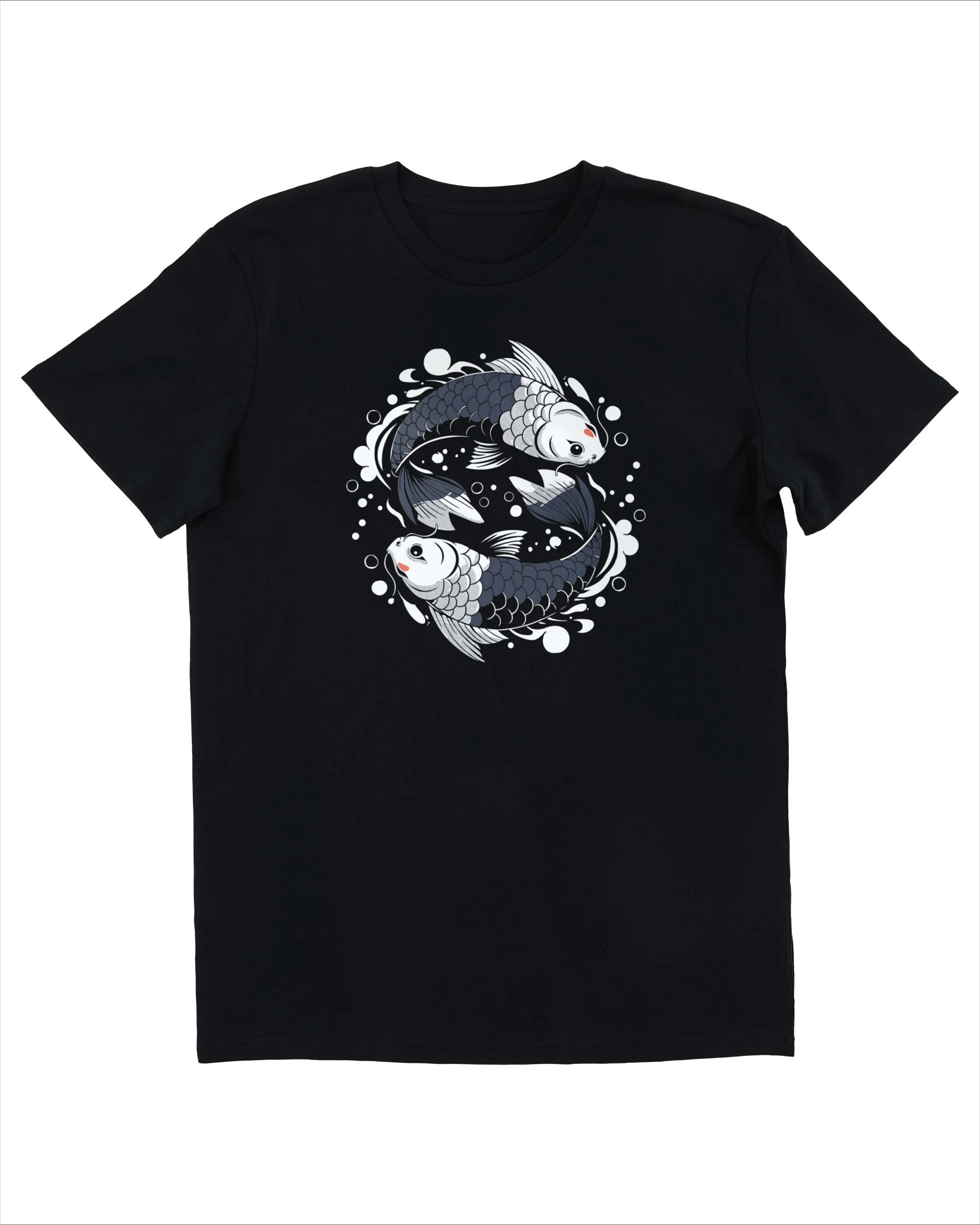 Carpes Poisson Culture Japon Impresión gráfica Verano Lujo Algodón Camisetas para hombres y mujeres Mangas cortas Moda urbana