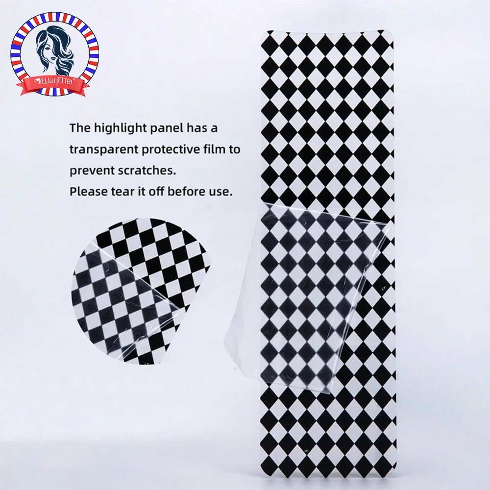 

WANMEI Balayage Board for Barber, Checkered Print，Hairdresser Design, Styling Tools, Hair Coloring Dyeing Board, Accessories