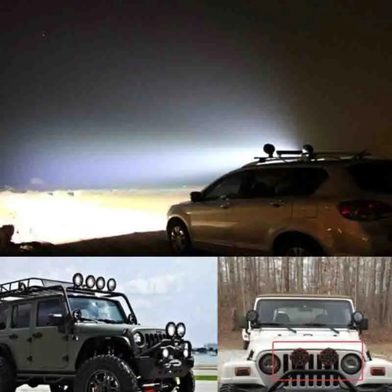 Vehicle off-road 7inch Round 150W Aluminum Alloy LED Work Light Bar Multifunctional High Power Spotlight Driving Lamp fog lamp