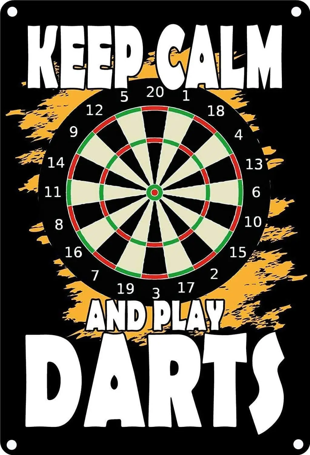 RIUGHJID Tin Signs Vintage Funny Keep Calm and Play Darts Metal Sign Home Decor Rustic Aluminum Wall Art