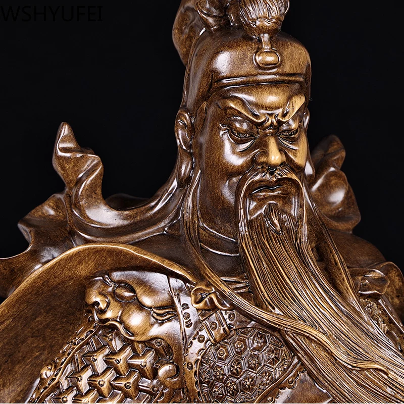 Chinese Style Guanyunchang Resin Statue Home Living Room Desk Ornaments Housewarming Shop Decoration Crafts Birthday Present