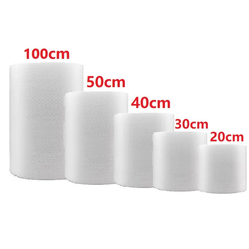 30m 60m Length 30cm Width Bubble Film Roll Shockproof Foam Roll Bag Fragile ressure Relief Transport Buffer Filling Logistics