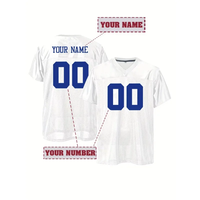 

Personalized Men's Football Jersey Buffalo Bills with Customized Name and Number Retro Mesh Embroidery for Daily Outdoor Sports