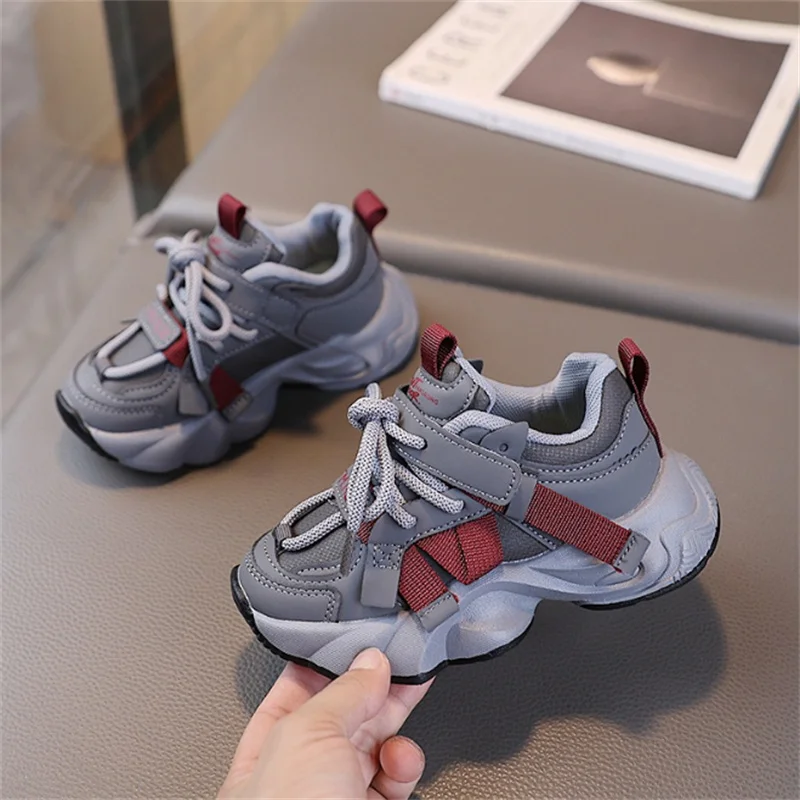Children Shoes 2025 New Autumn Kids Sport Shoes Soft Sole Breathable Outdoor Tennis Non-slip Fashion Toddler Boys Sneakers