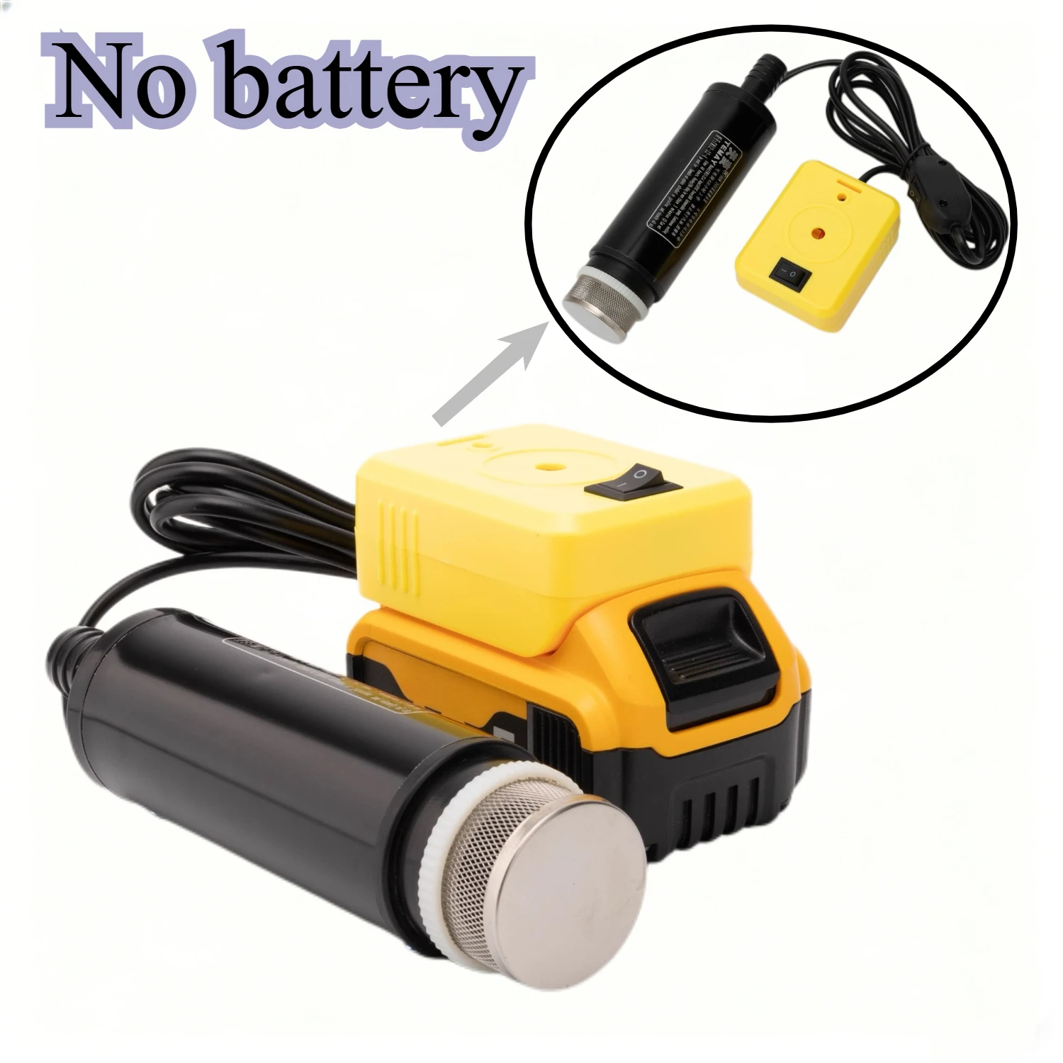 

Wireless Portable Pump for DeWALT 20v/60v Lithium Battery Compatible DCB200 DCB203 DCB204 DCB205 DCB606 DCB609(No Battery)