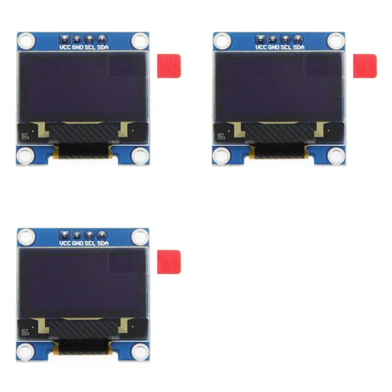 

3X OLED-дисплей I2C 0,96 дюйма с 4-контактным модулем для Raspberry Pi, отображение температуры процессора, совместим с Arduino STM32