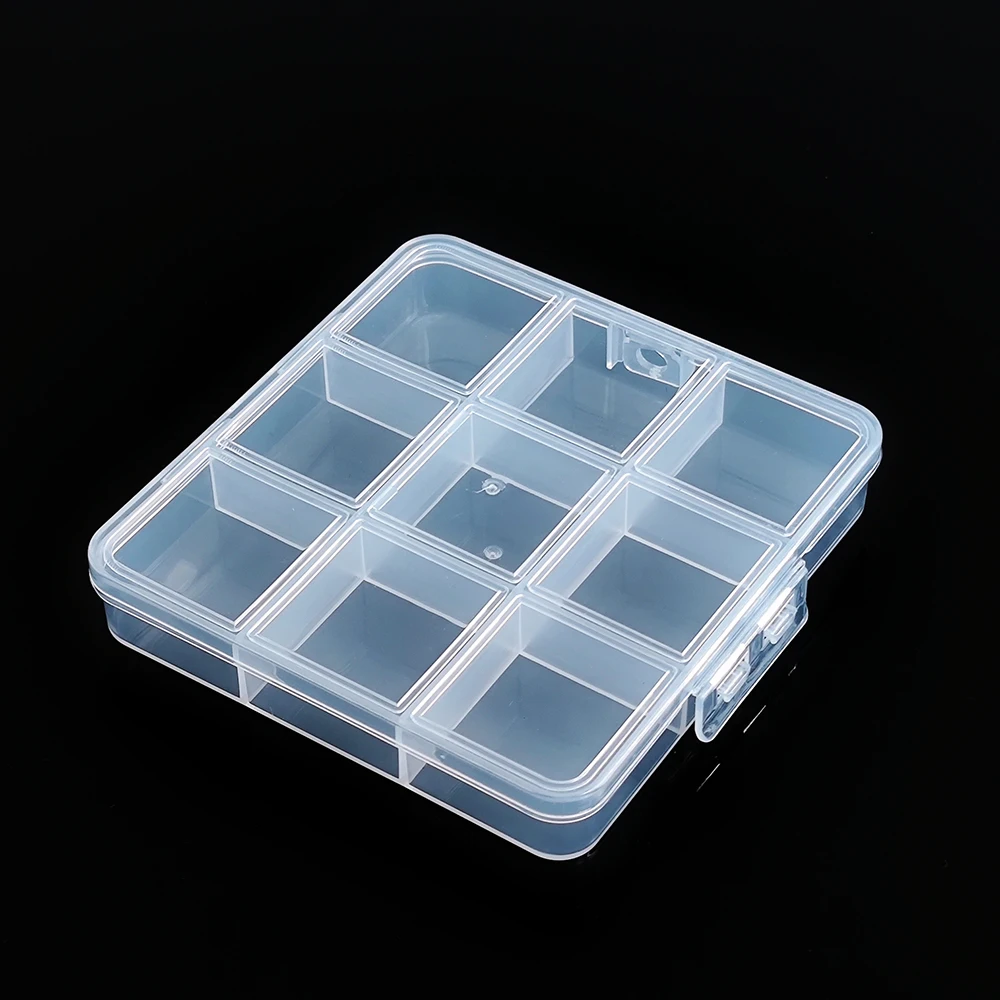 Product Container Fix 9 grids  Plastic Box Practical Adjustable Compartment bead storage case Screw Holder Case Organizer