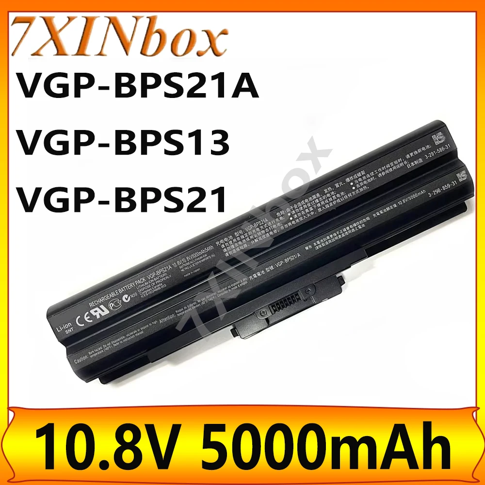 7XINbox VGP-BPS21A VGP-BPS13 VGP-BPS21 10.8V 5000mAh Laptops Battery For Sony VAIO SVE11 SVE14 SVE15 SVE17 SVJ20 VPC-Y11