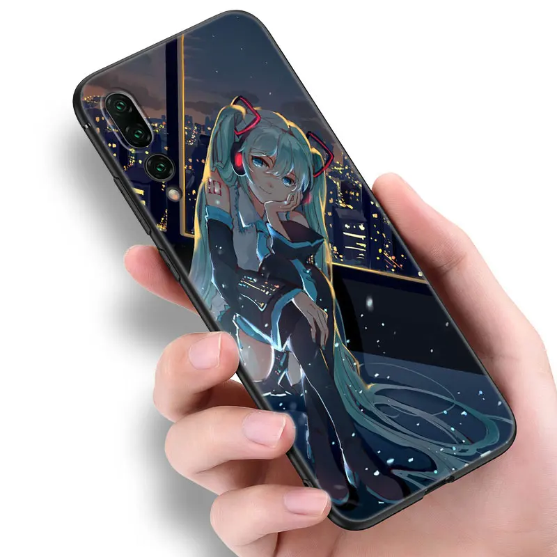 Cute H-Hatsune M-Miku Black Phone Case For Huawei Nova 7i 8i Y70 P20 P30 P40 Honor 50 SE 90 Lite Y6 Y9 Prime Y5 Y7 Pro 2019