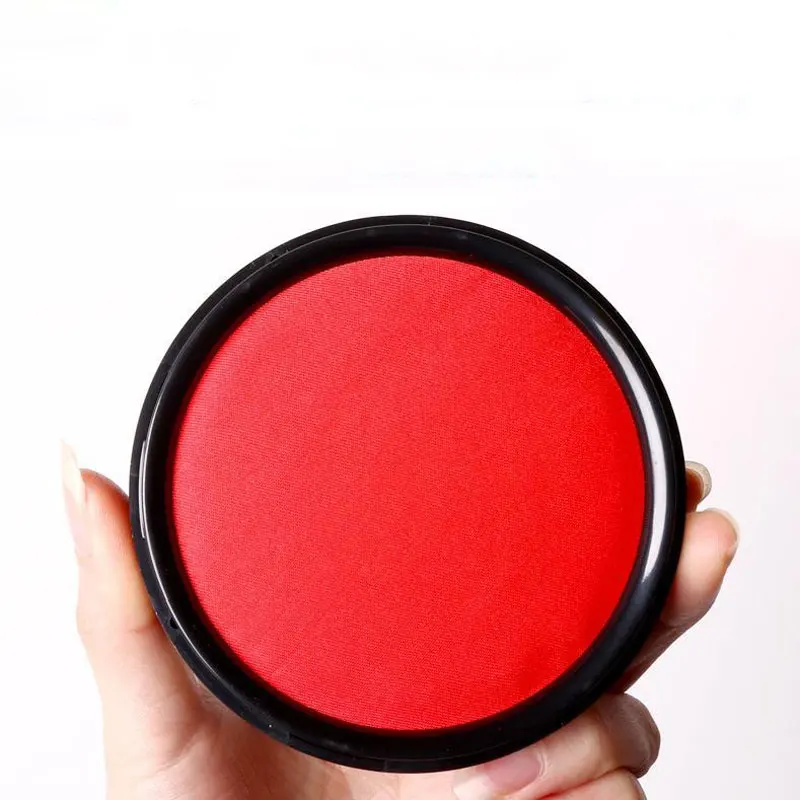 Odpowiedni do replikacji odcisków palców i artykułów biurowych, czerwony wkład atramentowy do stemplowania, przenośny, mały, szybkoschnący wkład atramentowy z gąbką w pudełku.