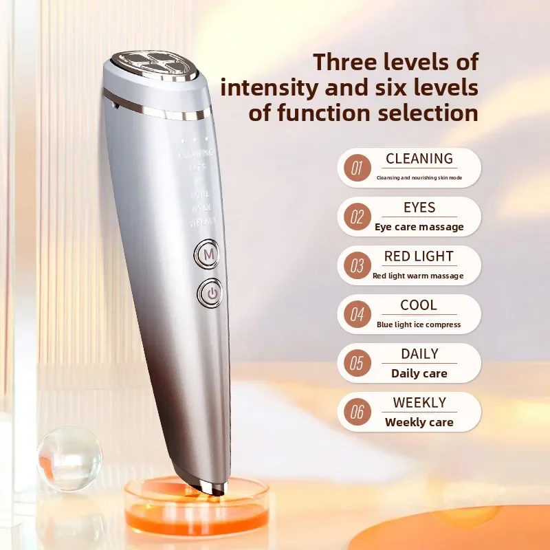Photon Skin Rejuvenation Eye Beauty Instrument, Cross-border Electronic Ice Cooling Facial Essence Introducer for Home Use