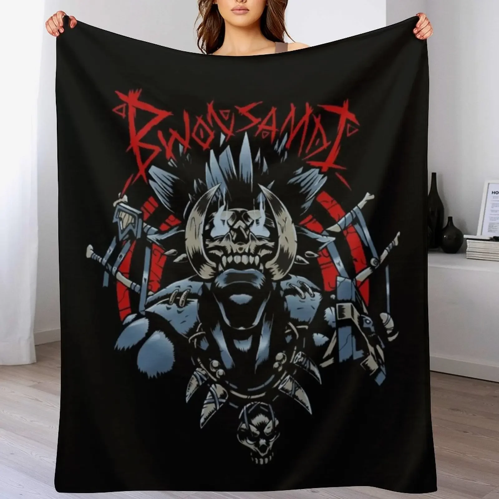 Bwonsamdi Classic T-Shirt Throw Blanket Travel Sofas Blankets