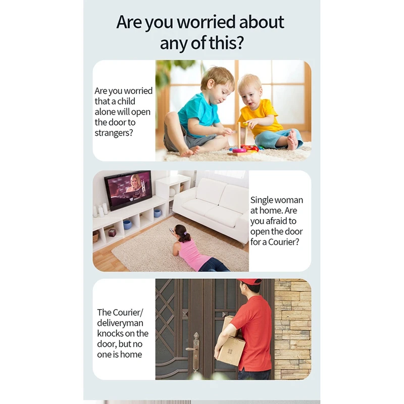 투야 앱 무료 클라우드 스토리지 와이파이 초인종, 저소비 비주얼 문짝 엿보기, 비디오 아이 나이트 PIR 보안 도어뷰어