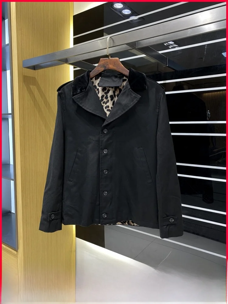 

Модная ретро-куртка с воротником, устойчивая к царапинам и износу, повседневная, для пар, осенняя, свободного кроя, с декоративными пуговицами