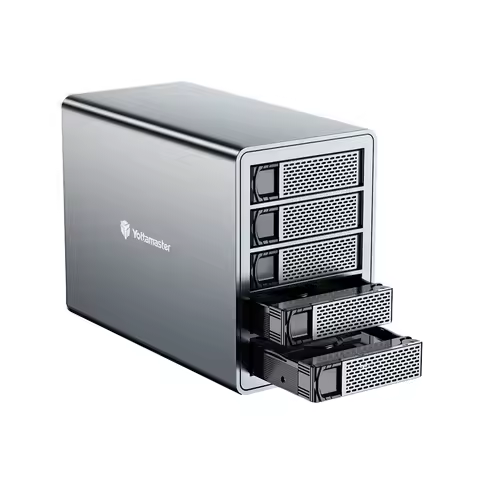 【Overseas Warehouse】Yottamaster 5 bay 4 bay raid gabinete de disco rígido externo 2.5 "3.5" sata hdd ssd gabinete modo raid armazenamento de disco rígido para jogo