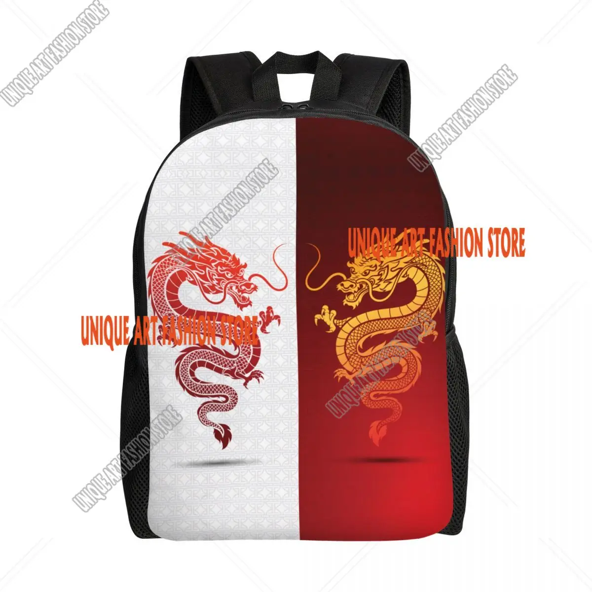 

Asian Tradition Dragon Totem Travel Backpack Men Women School Laptop Bookbag Chinese Mythology College Student Daypack Bags