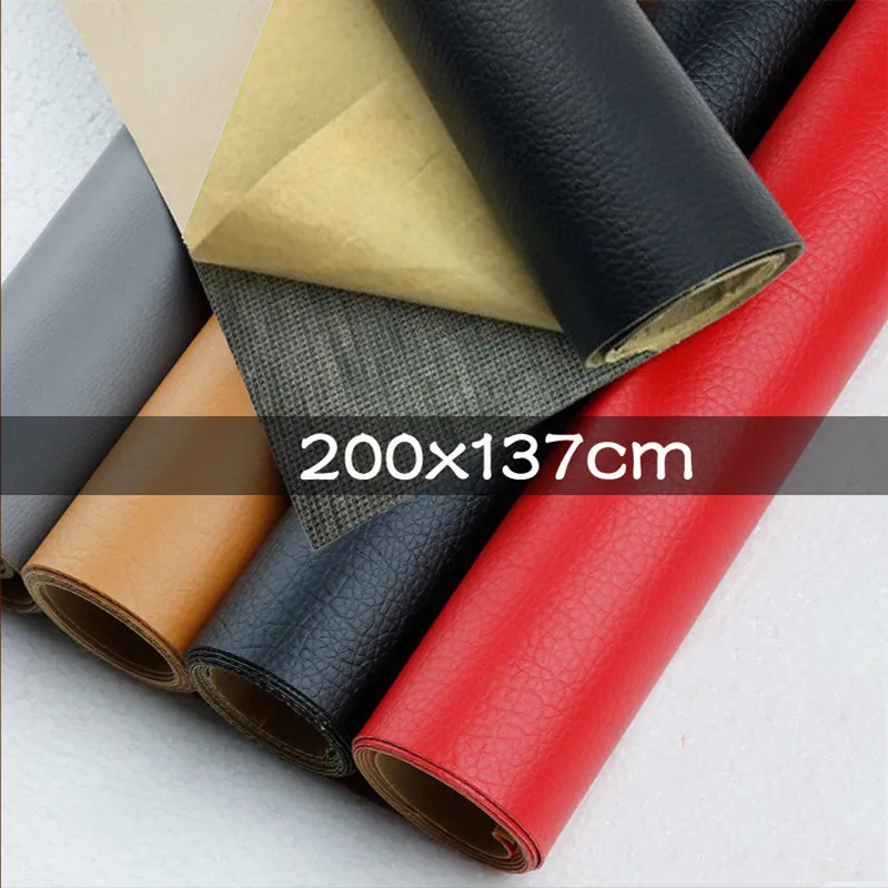 137x200cm PU Leather Fabric Self Adhesive Fix Subsidies Simulation Skin Back Since The Sticky Sofa Fabrics Patches Stickers