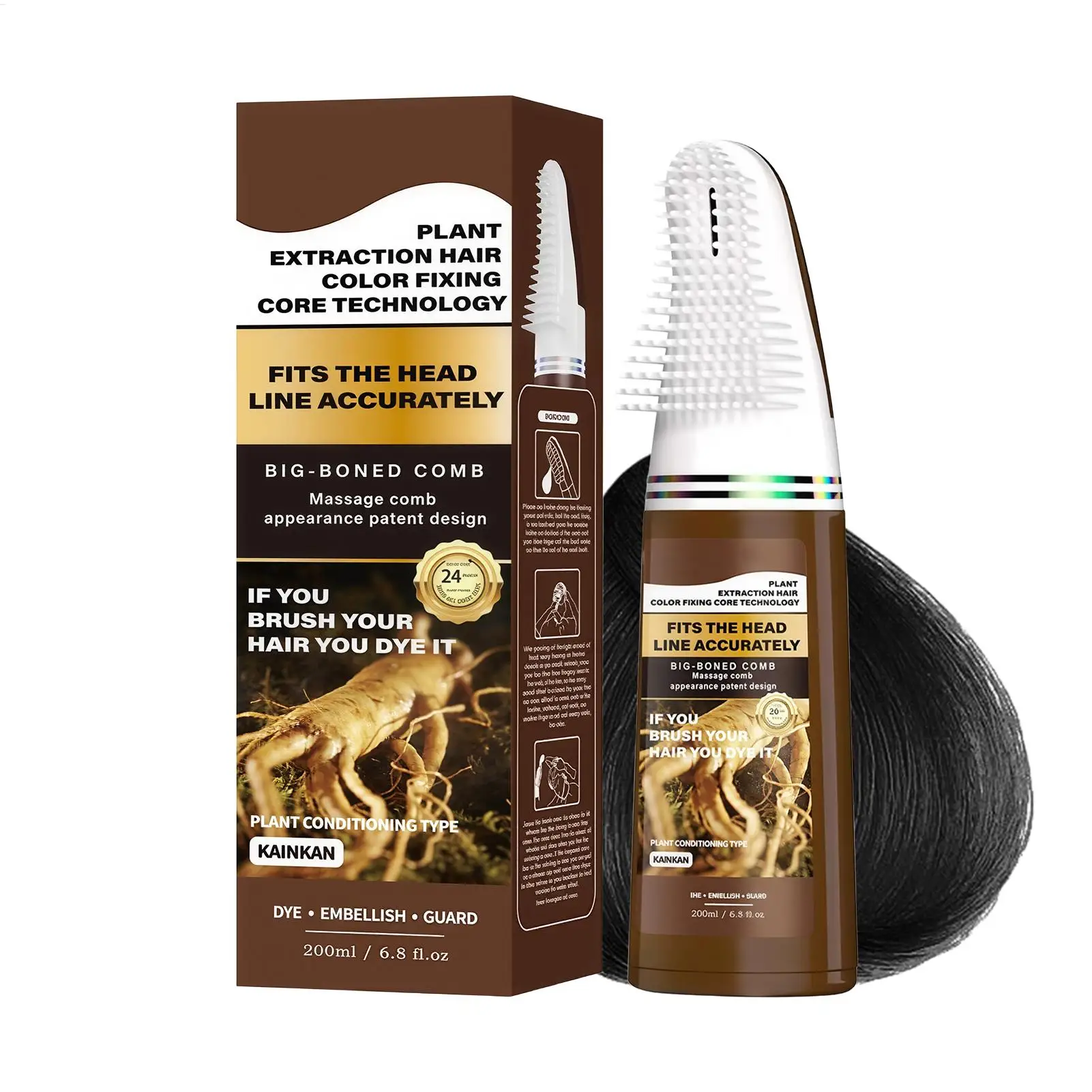 Hair Dye with Comb Root Touchup Color with Applicator Hair Touchup Dye for Home Salon Travel Party Costume Performance Cosplay