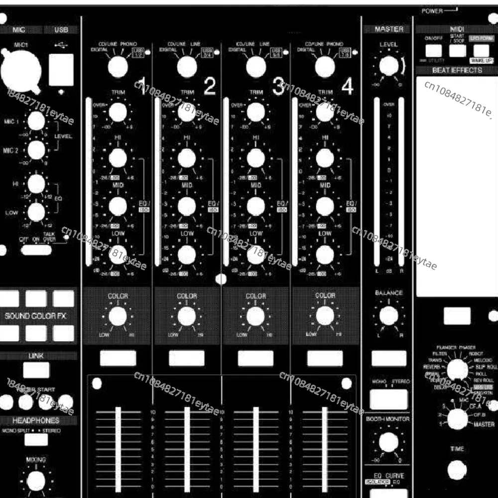 Suitable for Pioneer/Pioneer Panel DJM900Nexus Mixer Deck 900SRT Film Protector Sticker