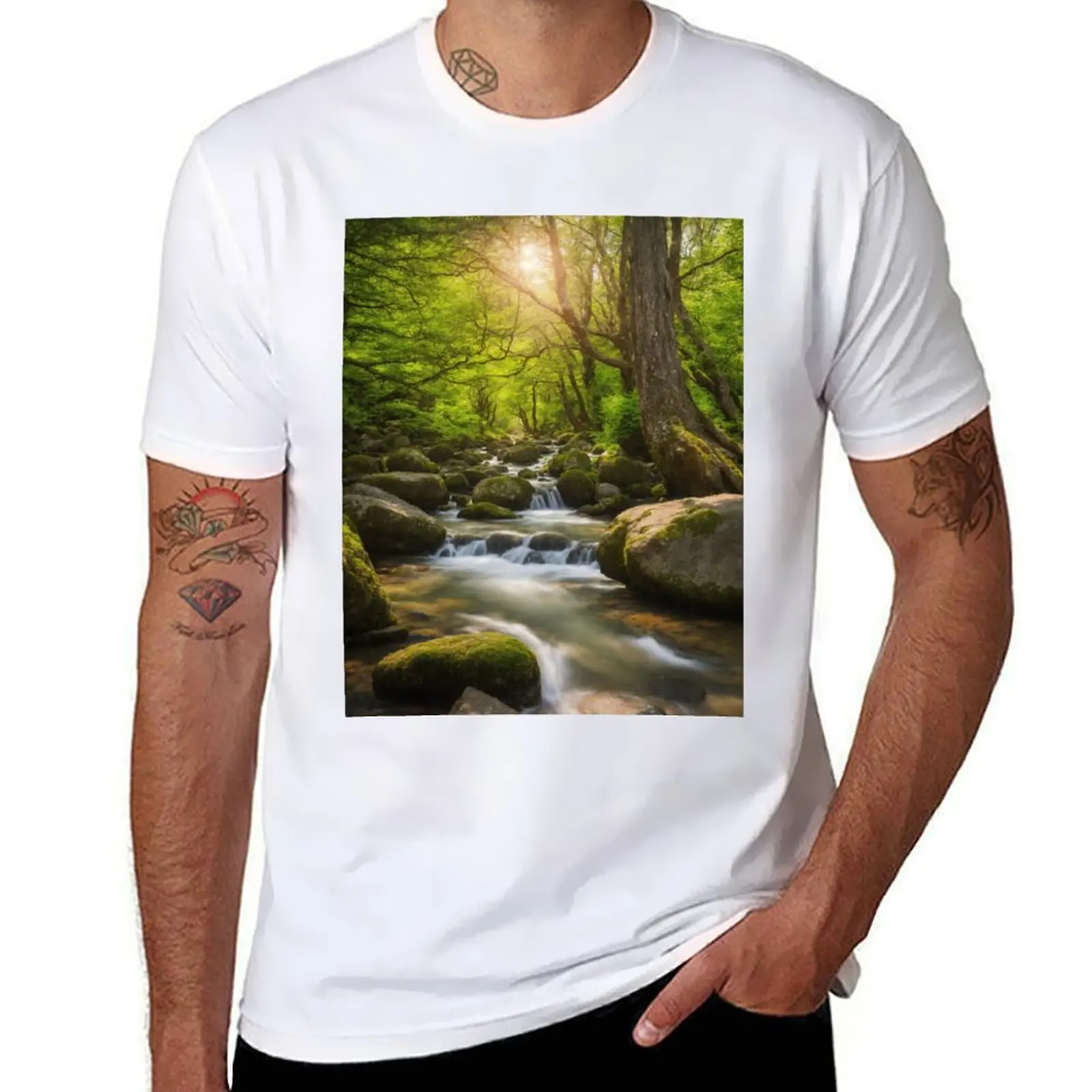 magic forest T-Shirt plus size tops plain t shirts for men pack